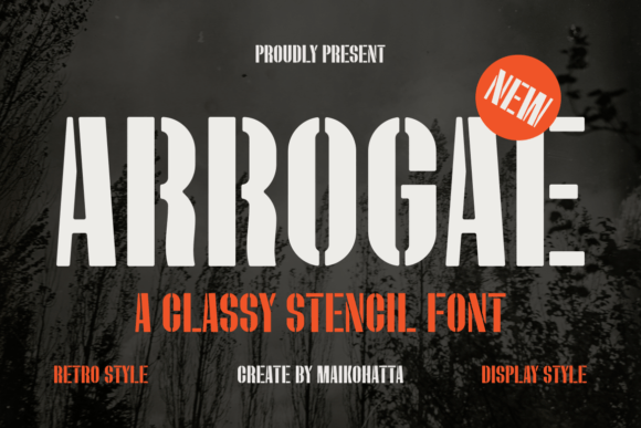 Arrogae: A Stencil Typeface for Bold Handmade Branding