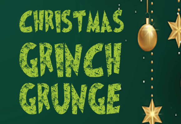 Christmas Grinch Grunge: A Scary Brushstroke Typeface for Holiday Branding