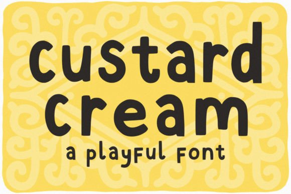 Custard Cream: A Playful Sans Serif Font for Quirky Craft Designs