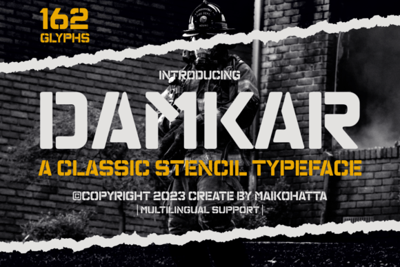 Damkar Typeface: A Web Designer’s Take on Stencil Typography