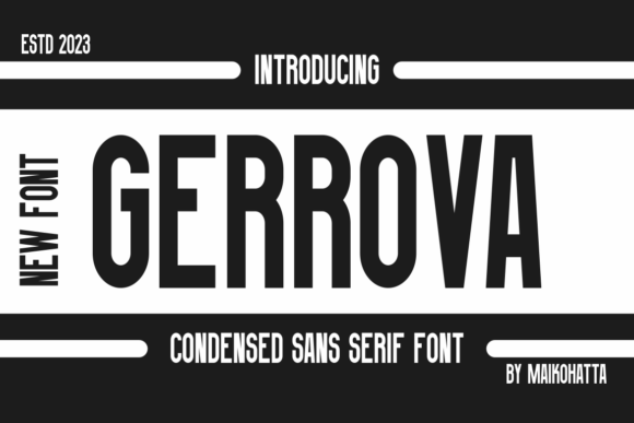 Gerrova: The Perfect Condensed Sans Serif for Craft Labels and Printables