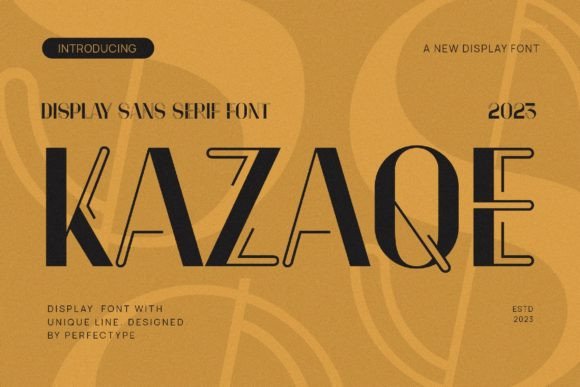 Kazaqe Typeface Review: Symmetrical Sans Serif for Modern Brand Identity