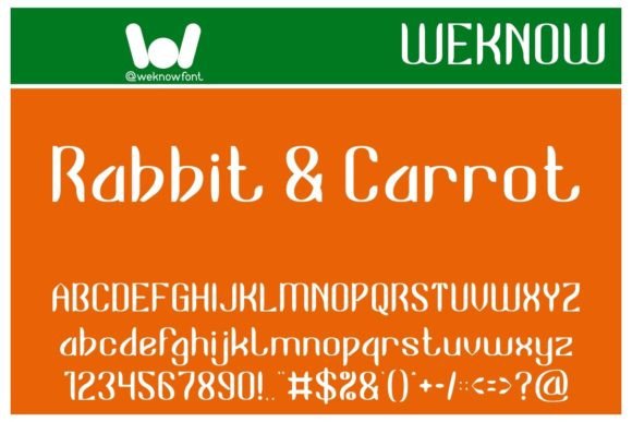 Rabbit and Carrot: A Creative Font for Distinctive Brand Identity