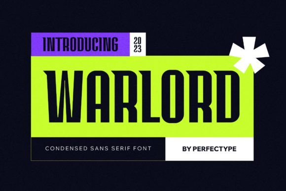 Warlord Typeface: Symmetrical Sans Serif for Modern Web Design